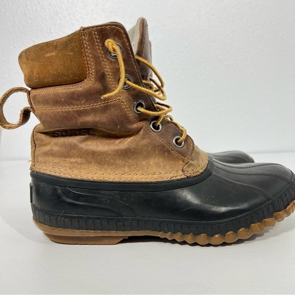 Sorel Cheyenne Lace Up Boots Men's 9.5 Waterproof Full Grain Leather Thinsulate - Picture 2 of 9